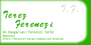terez ferenczi business card