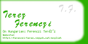 terez ferenczi business card